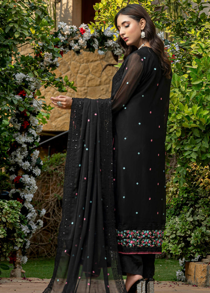 Zenia by Fine Tex Unstitched Royal Embroidered Chiffon Suits 3 Piece FNT25ZC ZC-04 - Festive Collection