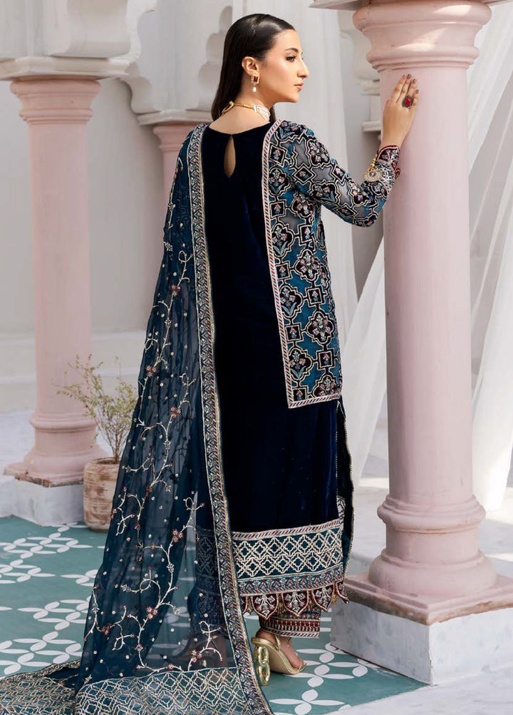 Andaz E Makhmal by Zebtan Unstitched Velvet ZB25 ZAM-08 - Festive Collection