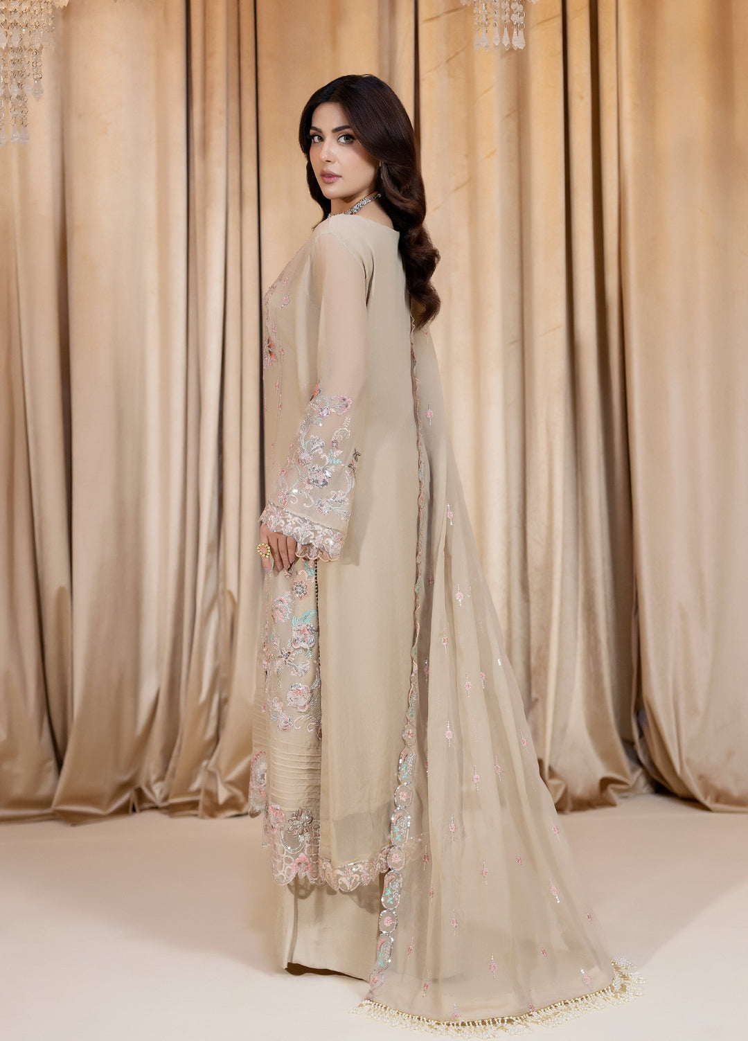 Daastan Raum by Sarb Unstitched Embroidered Chiffon 3 Piece Suit RS26UCD DCL-03 - Festive Collection