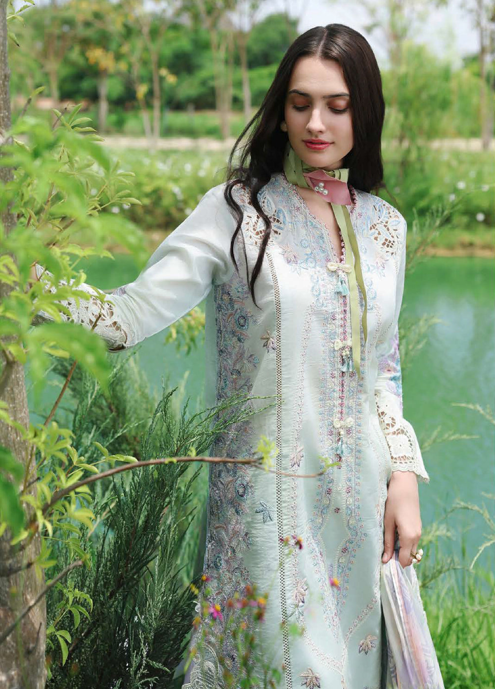 The Secret Garden by Mushq Unstitched Embroidered Lawn 3 Piece Suit MU26USG Garden Royale HUNSS260403 - Festive Collection
