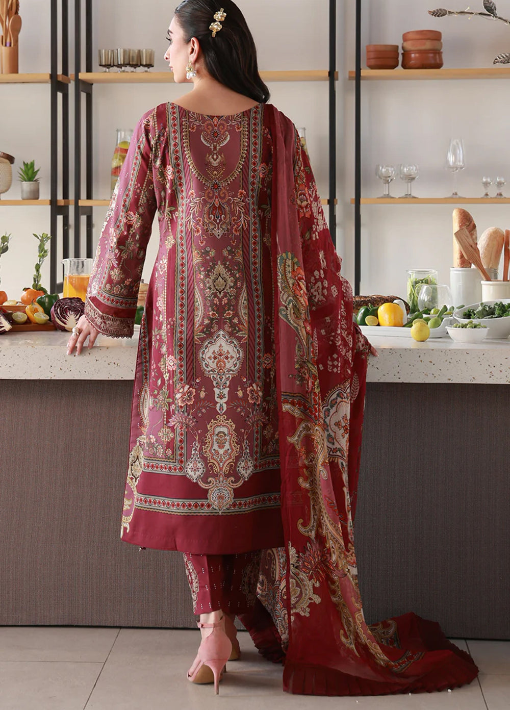 Delia by Gulaal Unstitched Embroidered Lawn 3 Piece Suit GL26UD D-6 Reva - Summer Collection