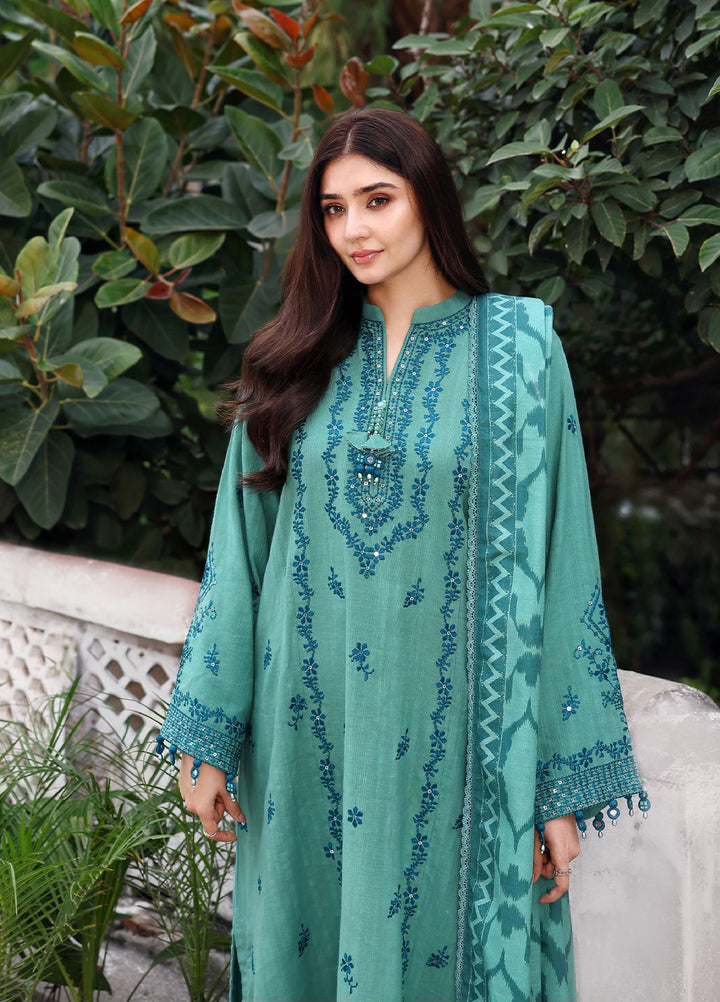 Cross Stitch Unstitched RTS Khaddar Embroidered Suits 3 Piece CS25KW D-01 Fluer Whisper - Winter Collection