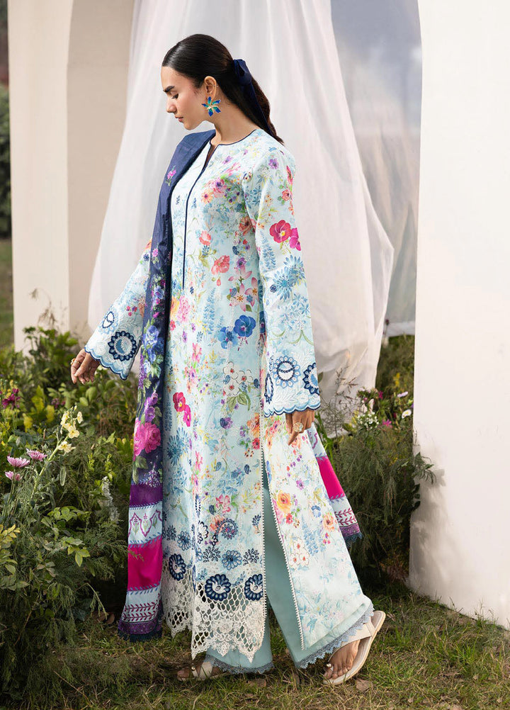 Summer Printkari Exclusive by RajBari Unstitched Embroidered Lawn 3 Piece Suit RB26USP D-09 - Casual Collection