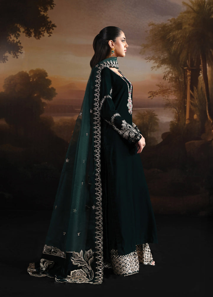 Lamour by Alizeh Fashion Unstitched Velvet Embroidered Suits 3 Piece AFB25LV D-03 Vinni - Festive Collection