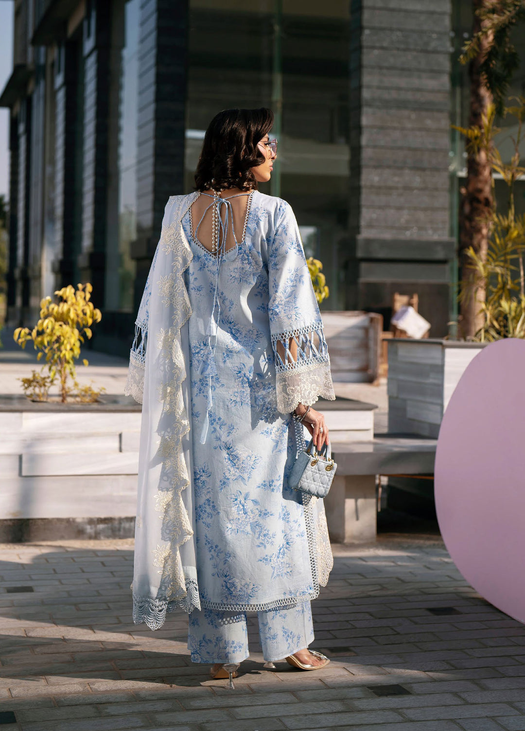 Broadway by Mahnur Unstitched Embroidered Lawn 3 Piece Suit MN26UB BW-001 - Summer Collection