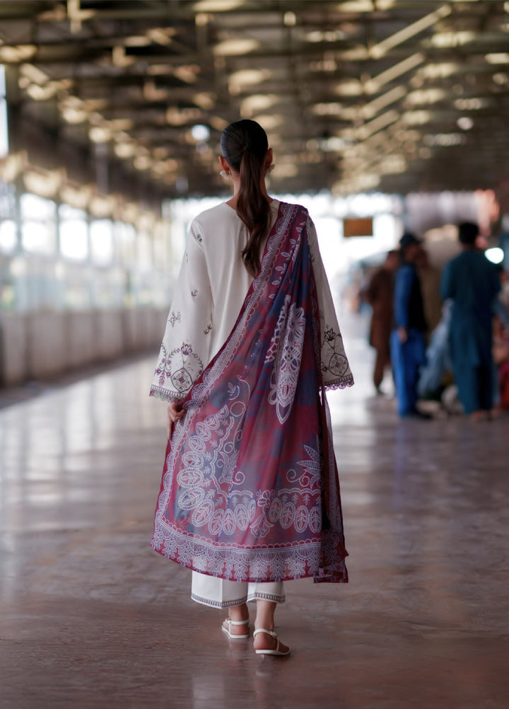 Summer Travels by Casuallite RTW Embroidered Cotton Lawn 3 Piece Suit CL26ULST OUTFIT 04 MORNING MUSE - Casual Collection