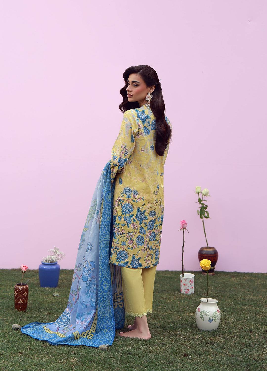 Mirha by Sahar Unstitched Printed Lawn 3 Piece Suit SS1-26-03 Butter Swirl - Summer Collection