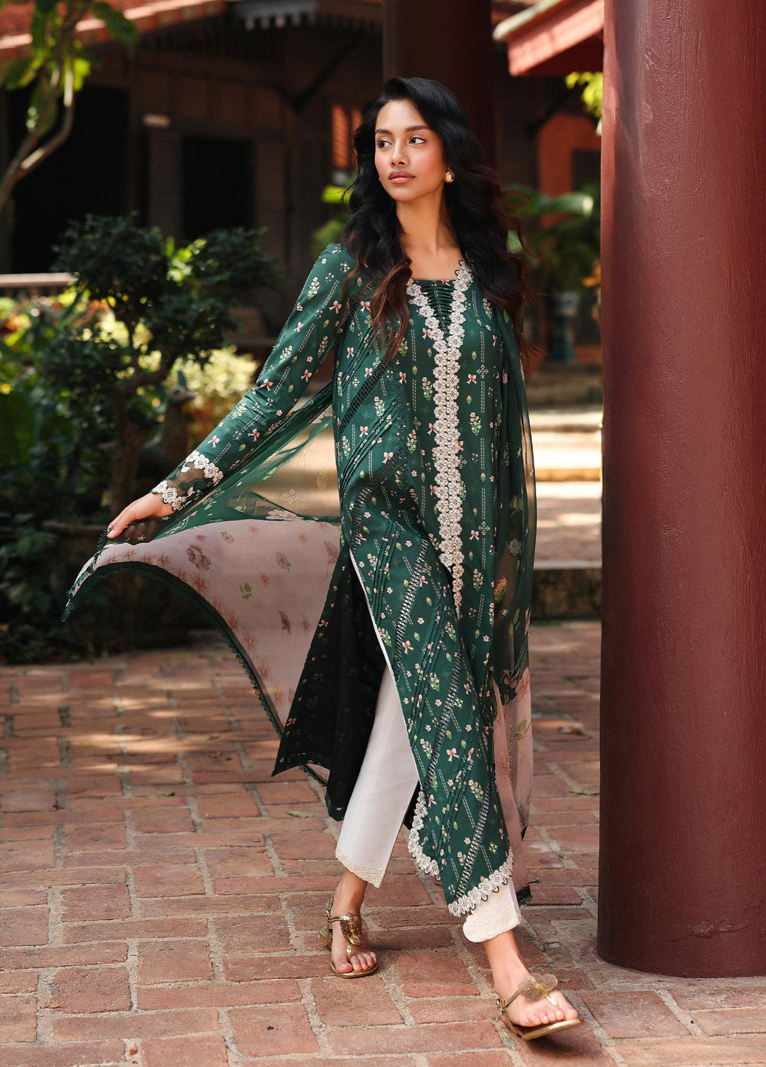 Q Prints by Qalamkar Unstitched Lawn Printed 3 Piece Suit QLK26QP Greer - Summer Collection