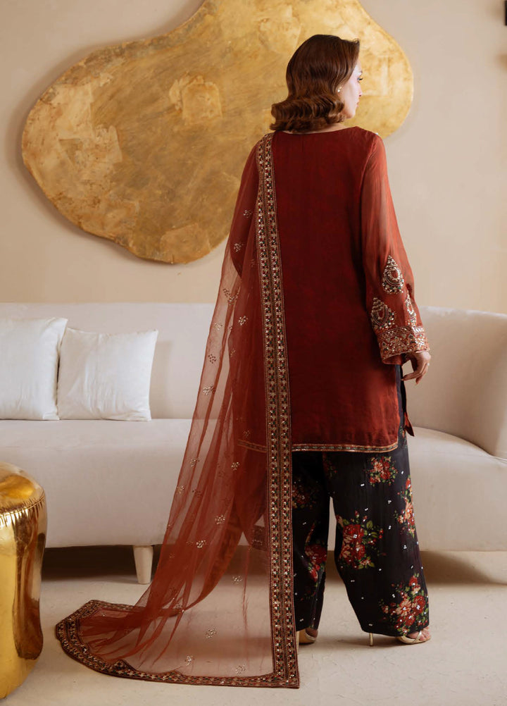 Amaya by Nureh Unstitched Luxury Chiffon Embroidered 3 Piece Suit NU26UA AM-35 - Festive Collection
