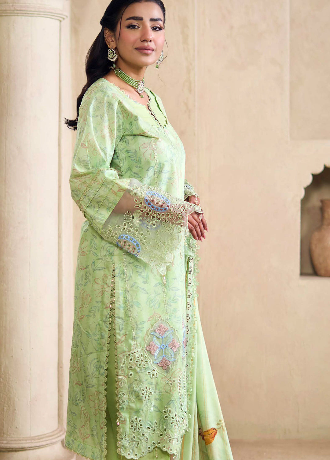 Applique Kari by Al Zohaib Unstitched Embroidered Lawn 3 Piece Suit AZ26AVI D-02 - Summer Collection