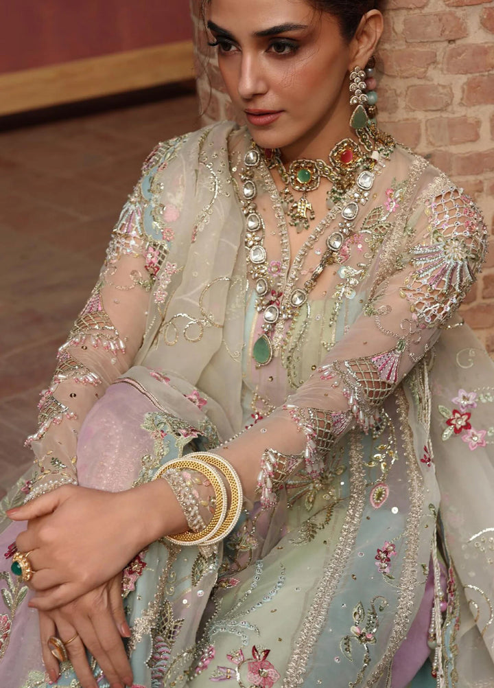 Crimson Unstitched Embroidered Chiffon 3 Piece Suit CR26UW D-7 Rangoli Ivory - Festive Collection