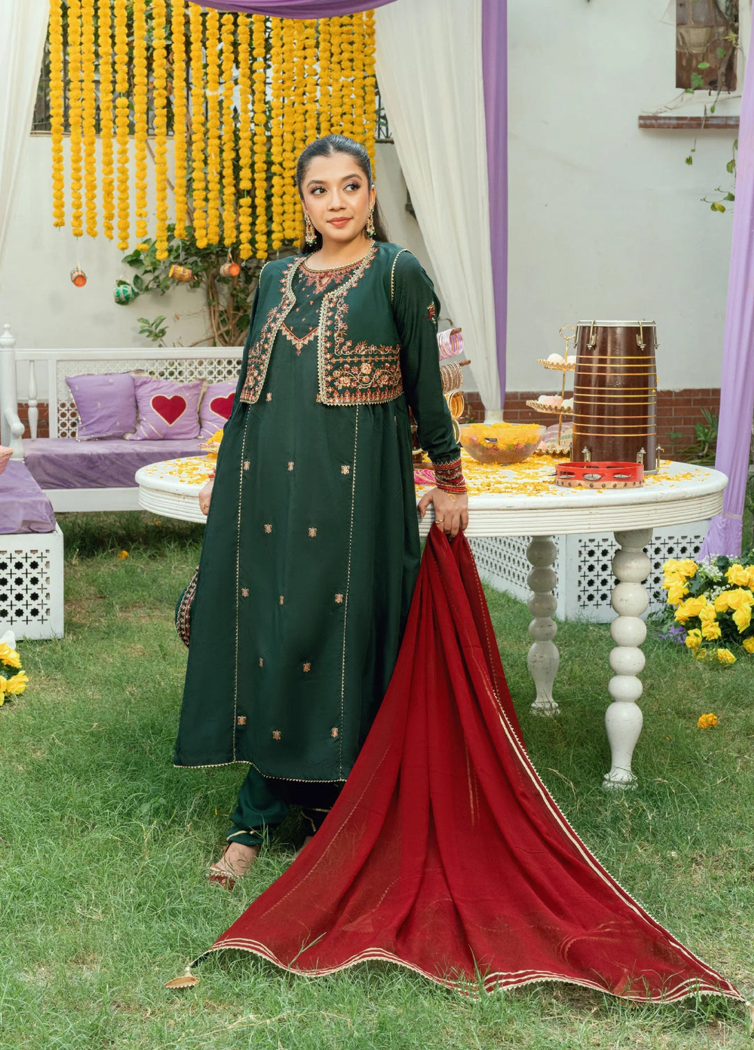 Omal by Komal Pret 3 Piece Dobby Suit Nayab- Festive Collection