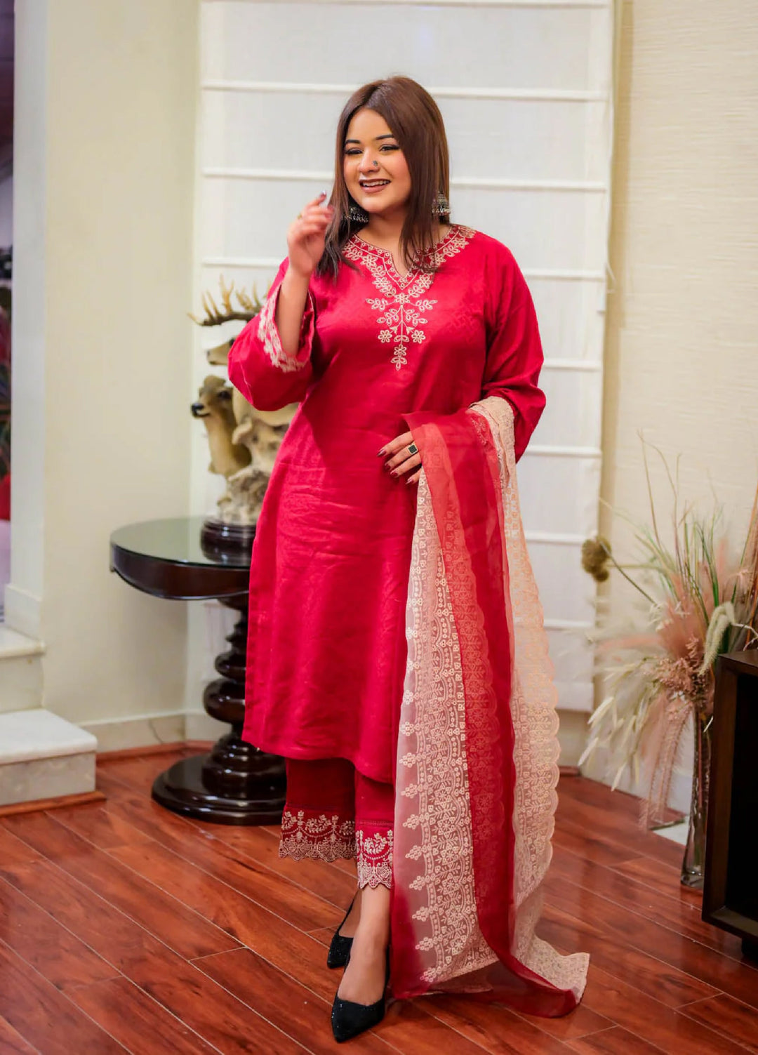 Rang e Bahar by Tng Women Pret Embroidered 3 Piece Fabiha - Winter Collection