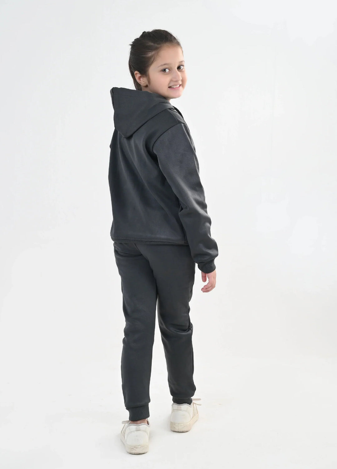 IQ Exclusive Kids Track Suit Fleece 2 PieceGraphite Hoodie Tracksuit-Unisex Kids - Winter Collection