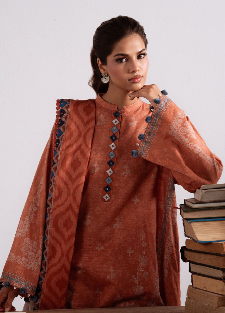 Cross Stitch Unstitched RTS Khaddar Embroidered Suits 3 Piece CS25KW D-04 Amber Mirage - Winter Collection