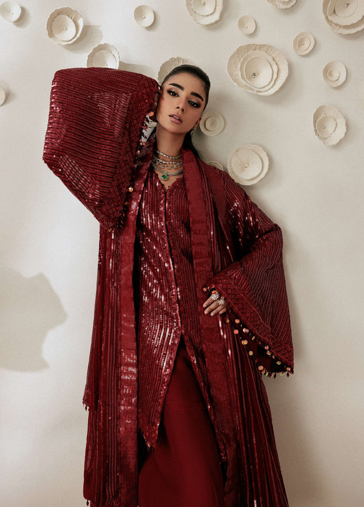 Aik Shaam by AIK Atelier Unstitched Chiffon Embroidered 3 Piece Suit AIK26US D-08 - Wedding Collection