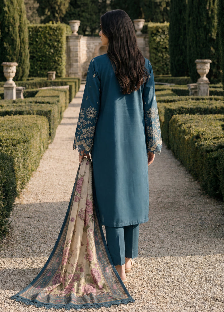 Zellbury Unstitched Embroidered Cotton 3 Piece Suit ZB26UCC WUC26E34061 - Casual Collection