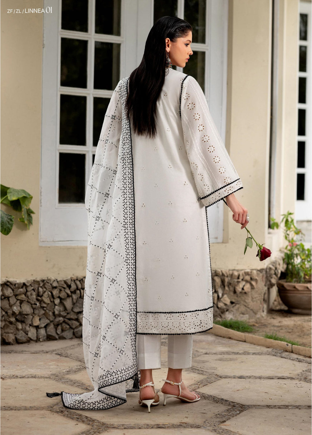 Zarif Unstitched Embroidered Lawn 3 Piece Suit ZR26ULF LINNEA 01 - Festive Collection