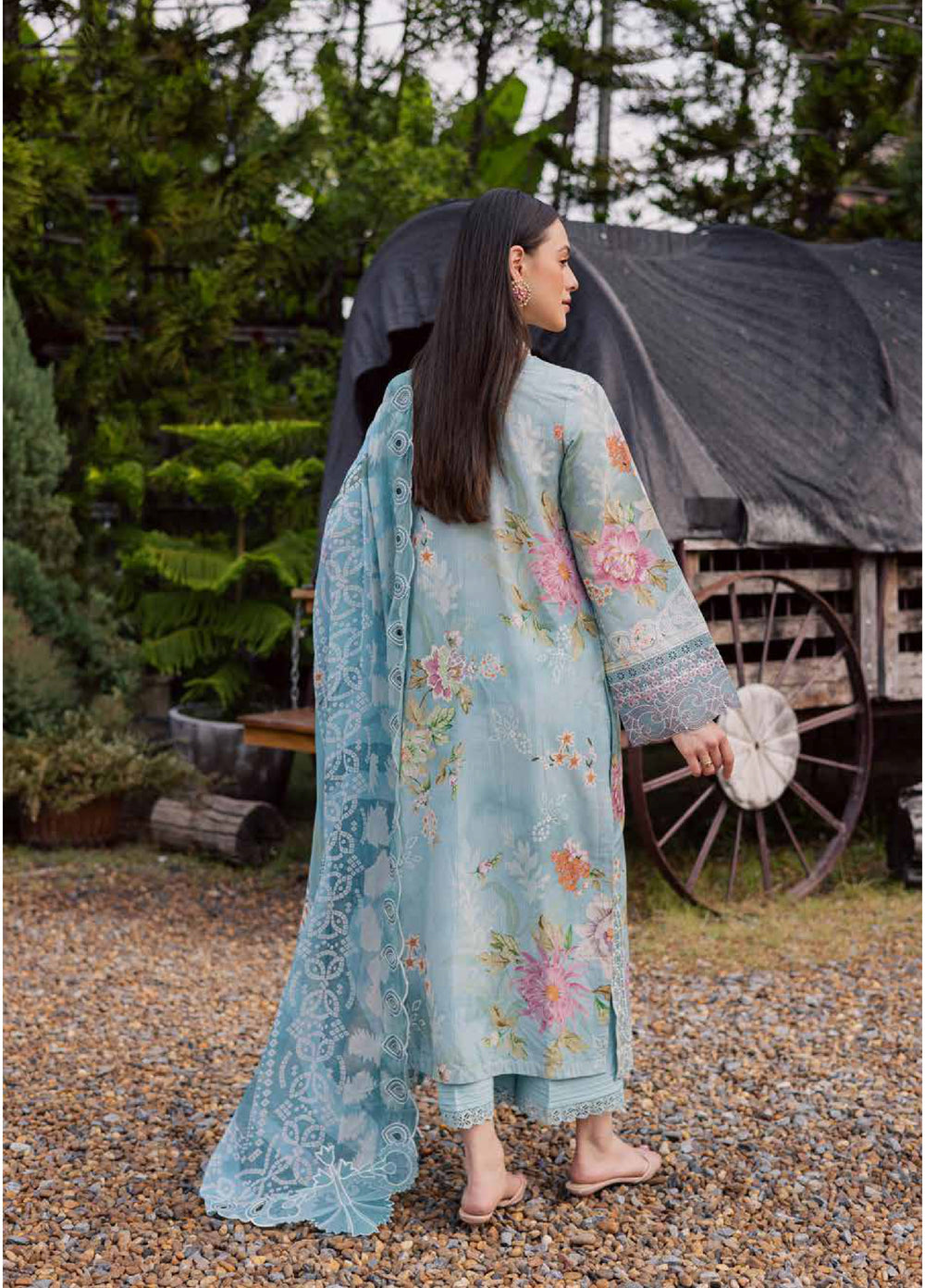 Gardenia by Nureh Unstitched Embroidered Lawn 3 Piece Suit NU26UGL NSG-209 - Summer Collection