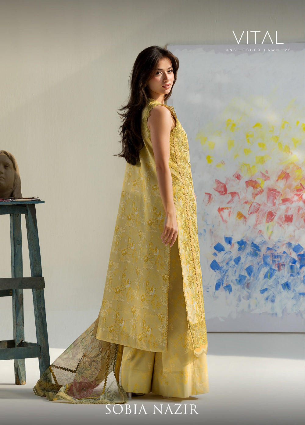 Vital by Sobia Nazir Unstitched Embroidered Lawn 3 Piece Suit SN26UVL 4A - Summer Collection