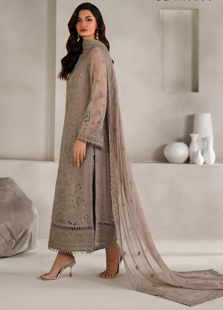 Muse Thread by Zarif Unstitched Chiffon Embroidered Suits 3 Piece ZRF25MT 08 AABROO - Festive Collection