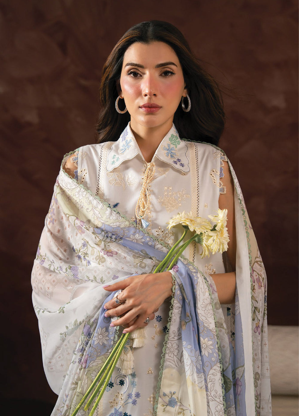 Seran Unstitched Embroidered Lawn 3 Piece Suit SN26ULLE Lyra D-05 - Eid Collection