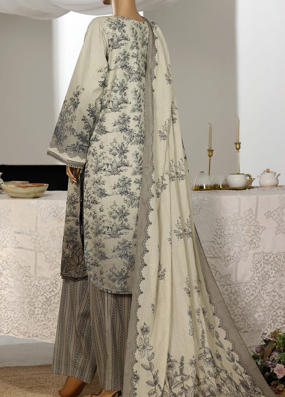 Guldozi by HZ Textiles RTW Embroidered Lawn 3 Piece Suit CPE-3P-027 - Summer Collection