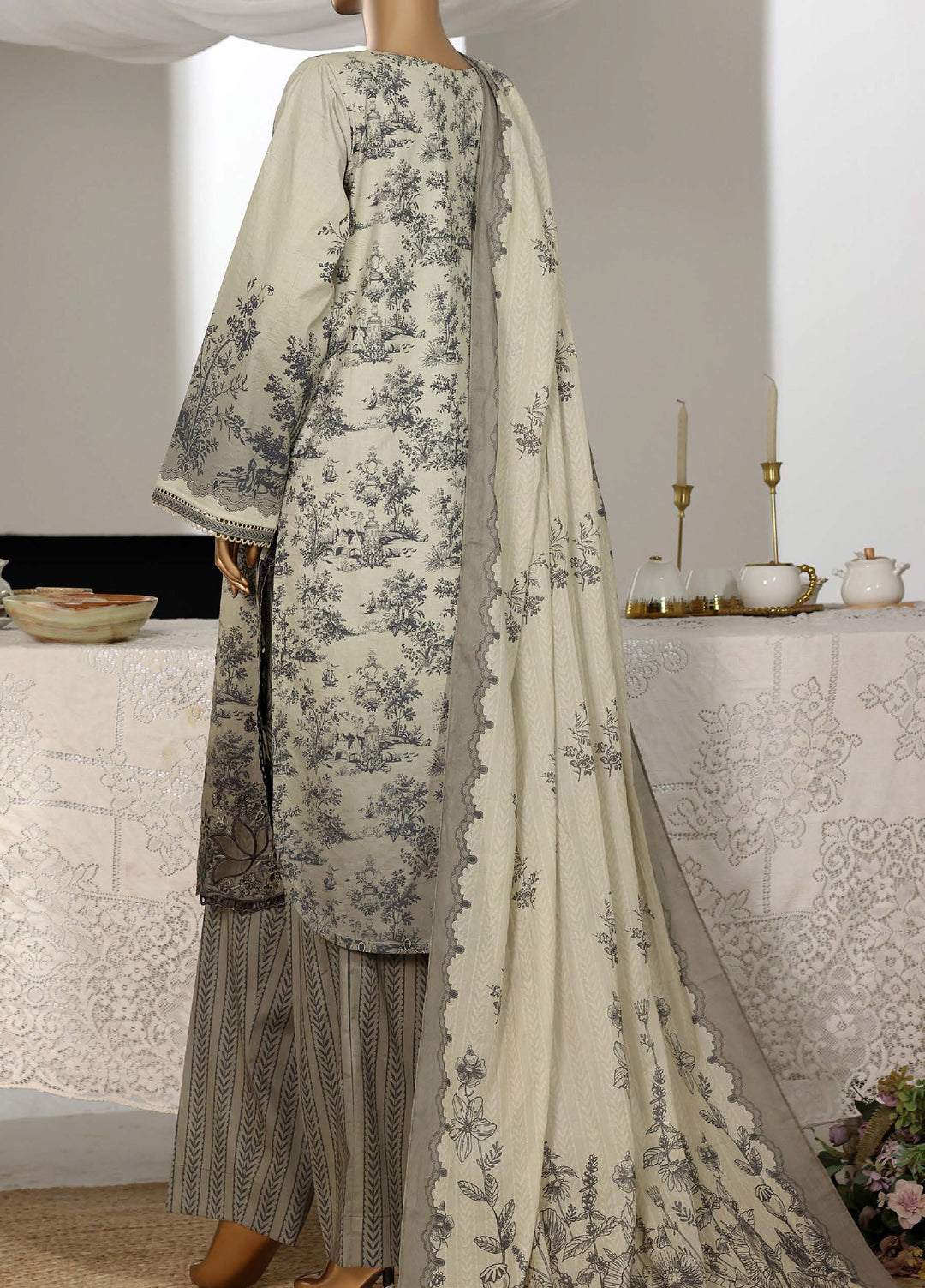 Guldozi by HZ Textiles RTW Embroidered Lawn 3 Piece Suit CPE-3P-027 - Summer Collection
