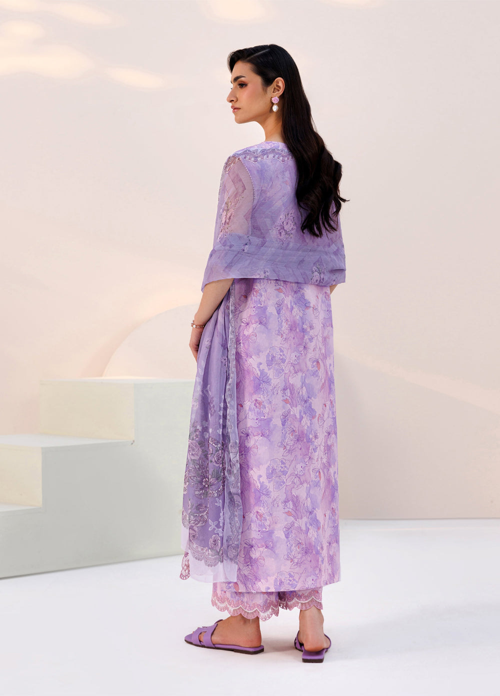 Azzal Unstitched Printed and Embroidered Lawn 3 Piece Suit AZL26UPL AZL-141 - Summer Collection