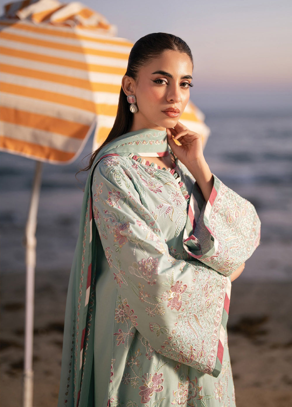 Layana by Xenia Formals Unstitched Embroidered Lawn 3 Piece Suit XE26ULL D-8 Dahr - Summer Collection