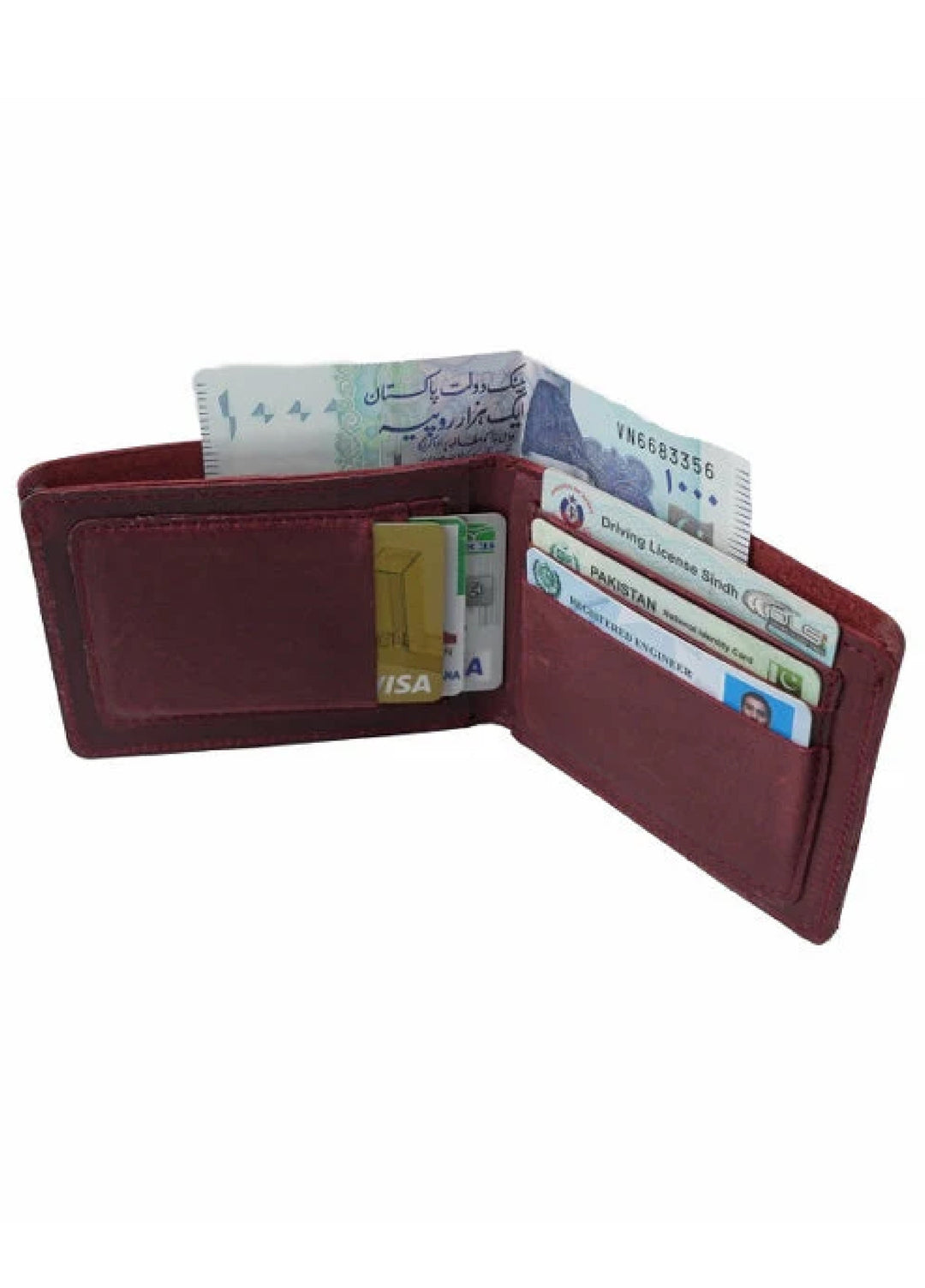Vintage by Jild Mens Genuine Vintage Leather Wallet-CRIMSON RED S3 - Wallets Collection