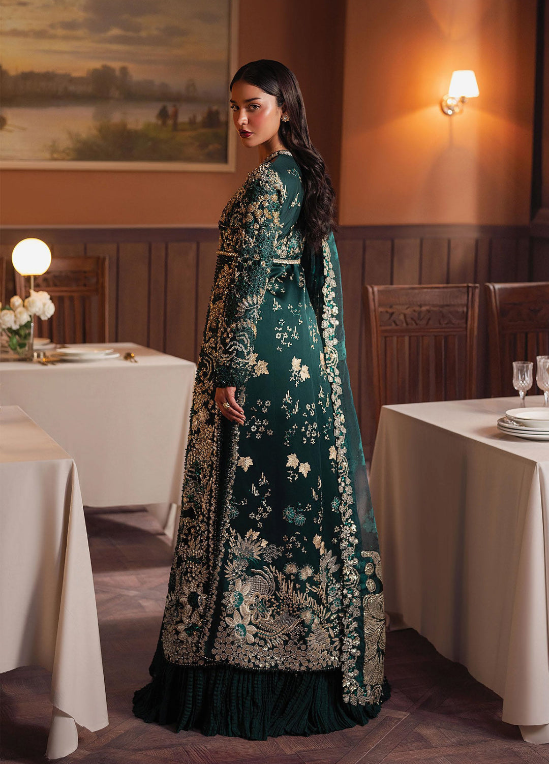 Hayat by Afrozeh Unstitched Raw Silk Embroidered Suits 3 Piece AF25HU AFH-25-06 ZAREENAH - Festive Collection