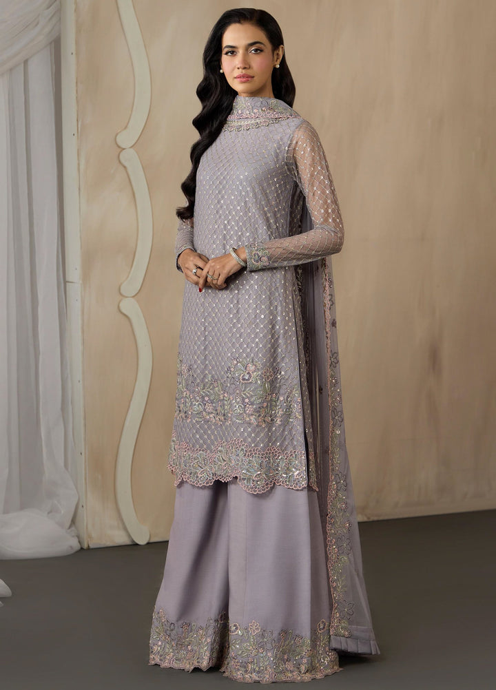 Dharkash by Zarif Unstitched Embroidered Net 3 Piece Suit ZR26UDN ZRF-DK-04 REEYA - Festive Collection