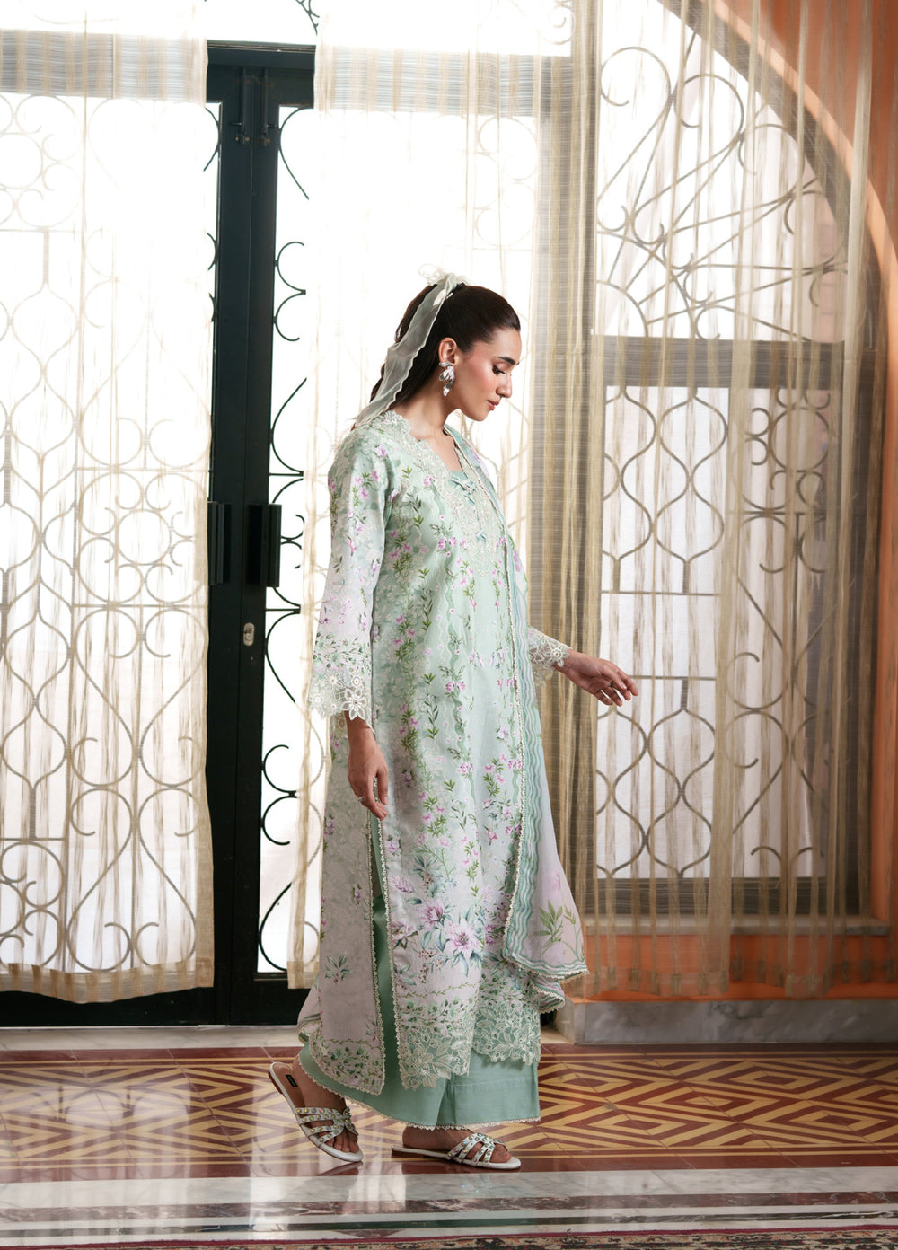 Summer Lines by Neeshay Unstitched Printed and Embroidered Lawn 3 Piece Suit NSH26ULS AVELINE - Eid Collection