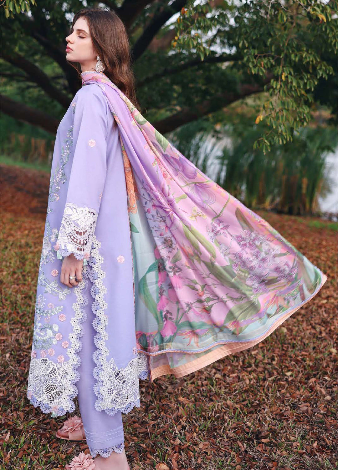The Secret Garden by Mushq Unstitched Embroidered Lawn 3 Piece Suit MU26ULSG Hidden Dahlia HUNSS260207 - Festive Collection