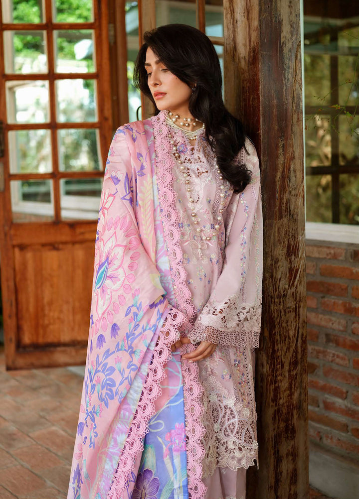 AMoi by Mushq Unstitched Embroidered Luxury Lawn 3 Piece Suit MU26AHL D-3 Opulent Whisper - Summer Collection
