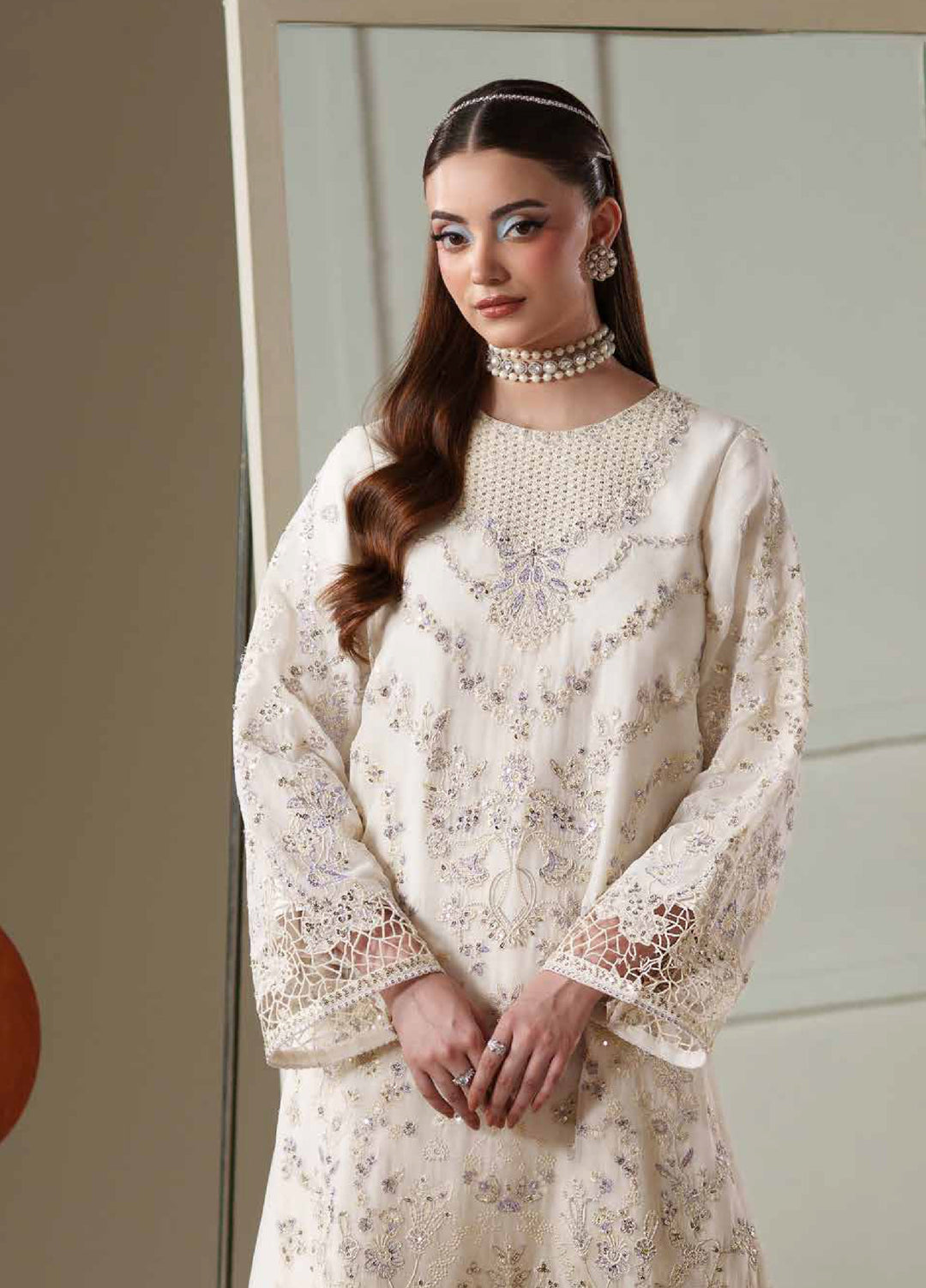 Nouvelle by Emaan Adeel Unstitched Embroidered Chiffon 3 Piece Suit EA26UNC Eloise - Festive Collection
