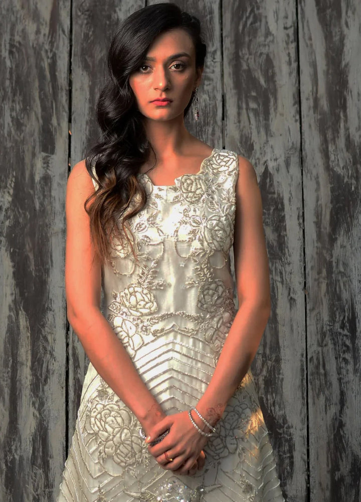 Luxe By Hues Atelier Women Pret 1 Piece White Loom - Formals Collection