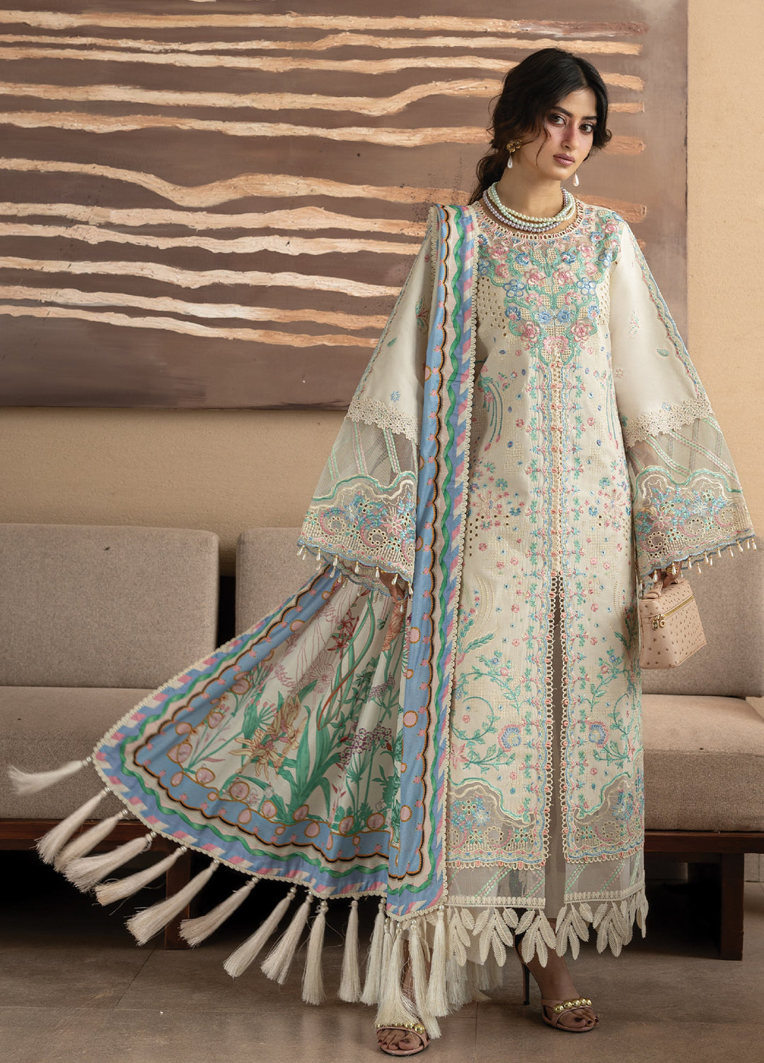 Sirene by Mahnur Unstitched Embroidered Lawn 3 Piece Suit MN26USL S-14 - Summer Collection