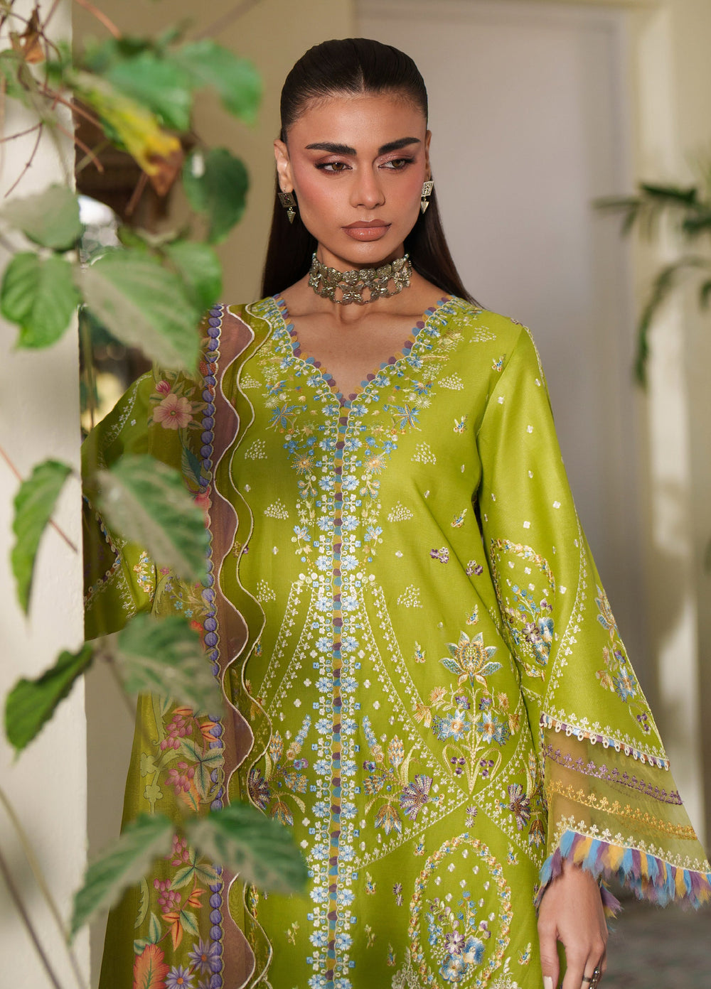 Heritage Dore by Bin Ilyas Unstitched Embroidered Lawn 3 Piece Suit BI26UHD 17-2B - Summer Collection