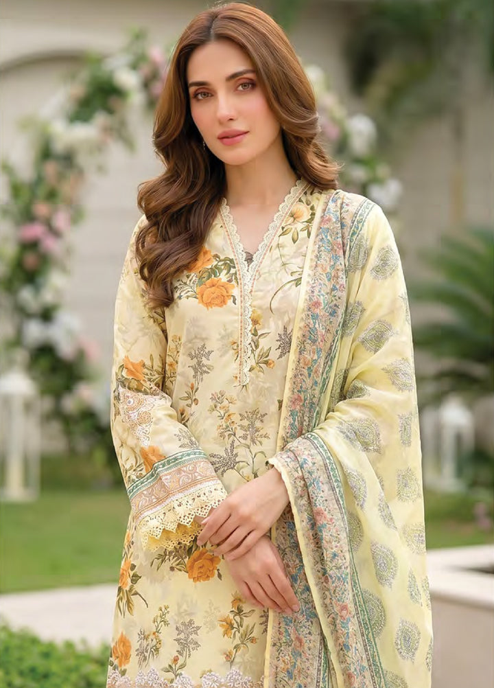 Essentials by Lakhany Unstitched Printed Lawn 3 Piece Suit LSM26UEL LG-MM-1037 - Summer Collection