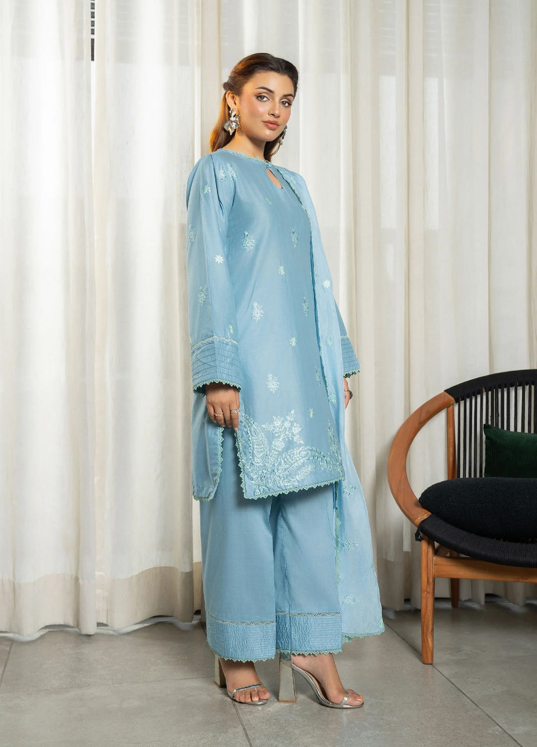 Solid Story by Panache Pret Solids Lawn 3 Piece Skye