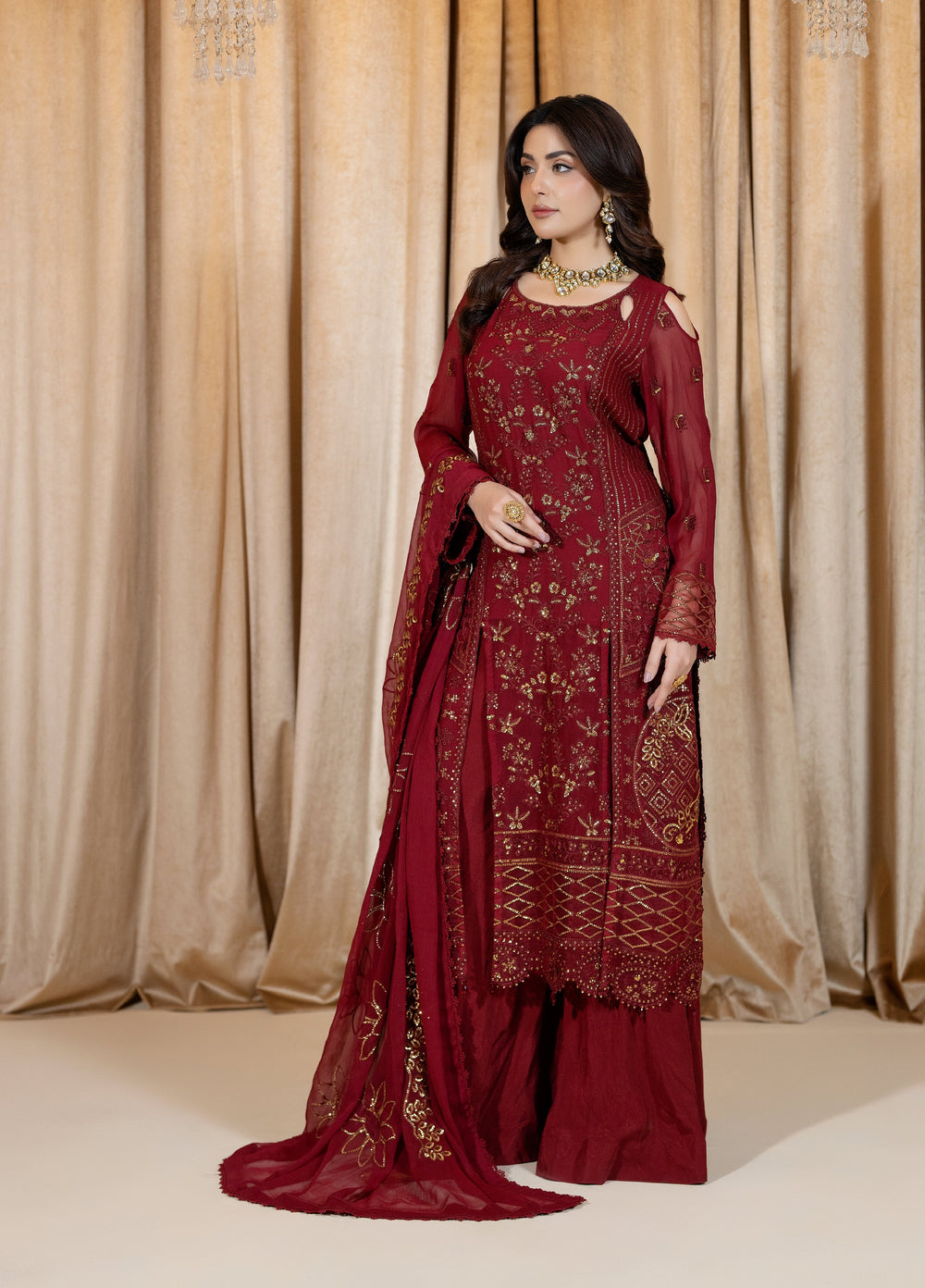 Daastan Raum by Sarb Unstitched Embroidered Chiffon 3 Piece Suit RS26UCD DCL-05 - Festive Collection