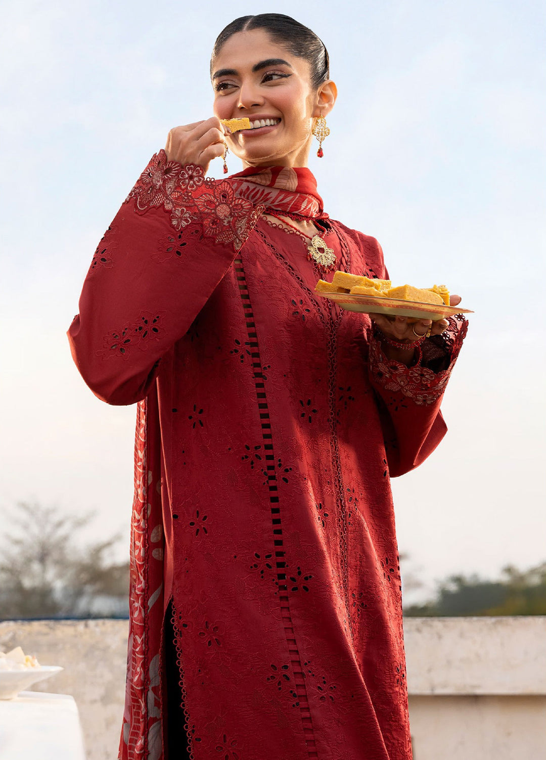 Basant Chikankari by Florent Unstitched Embroidered Luxury Lawn 3 Piece Suit FL26UBC FZ-7A - Summer Collection