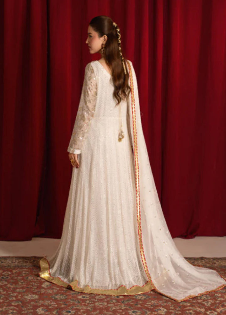 Zaaviay Golden Glow Embroidered Chiffon Suit Pret 3 Piece Festive Collection