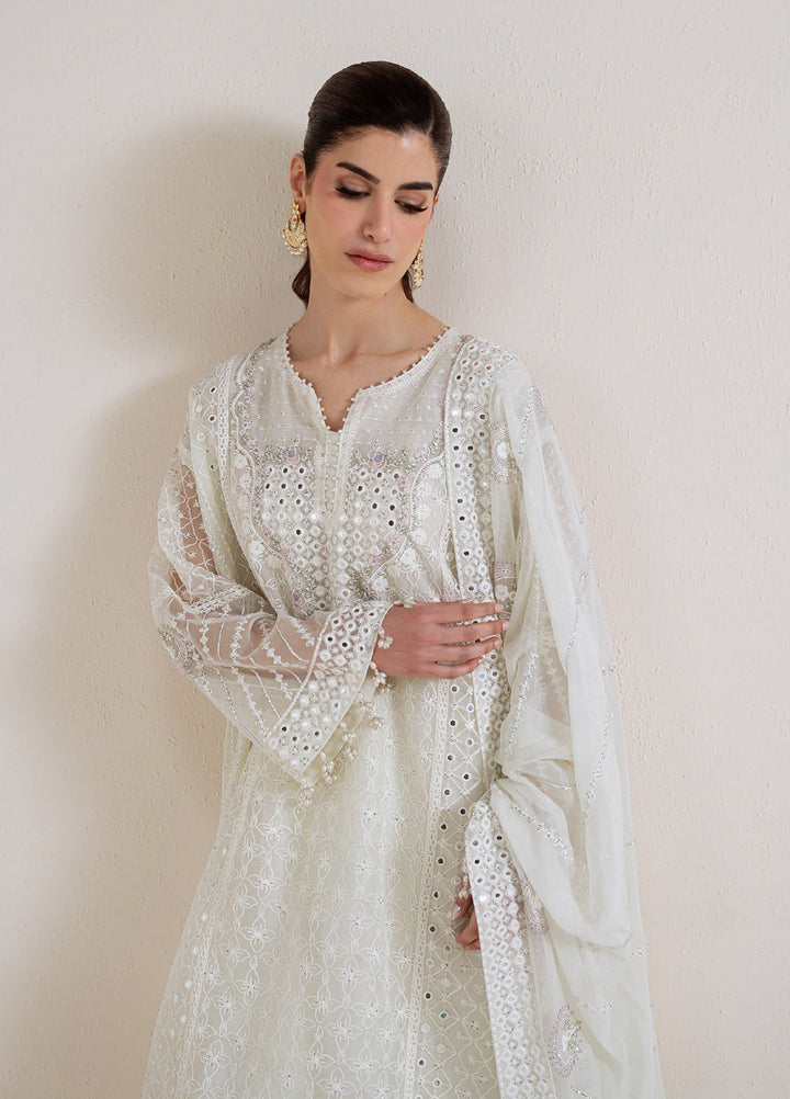 Luxe Atelier by Cross Stitch Unstitched Embroidered Organza 3 Piece Suit CS26ULA D-5 Pearl Mirage - Festive Collection