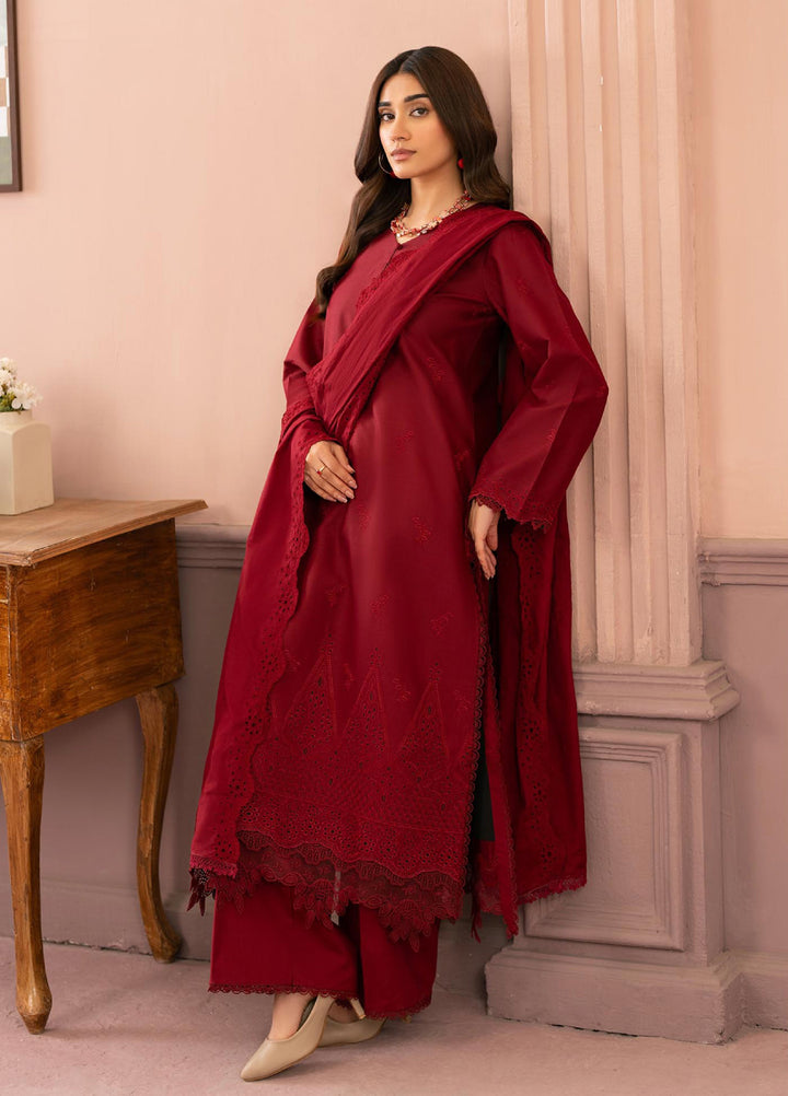 Raha by Rajbari Unstitched Premium Chikankai Embroidered Lawn 3 Piece Suit RB26UCRL D-6 - Summer Collection