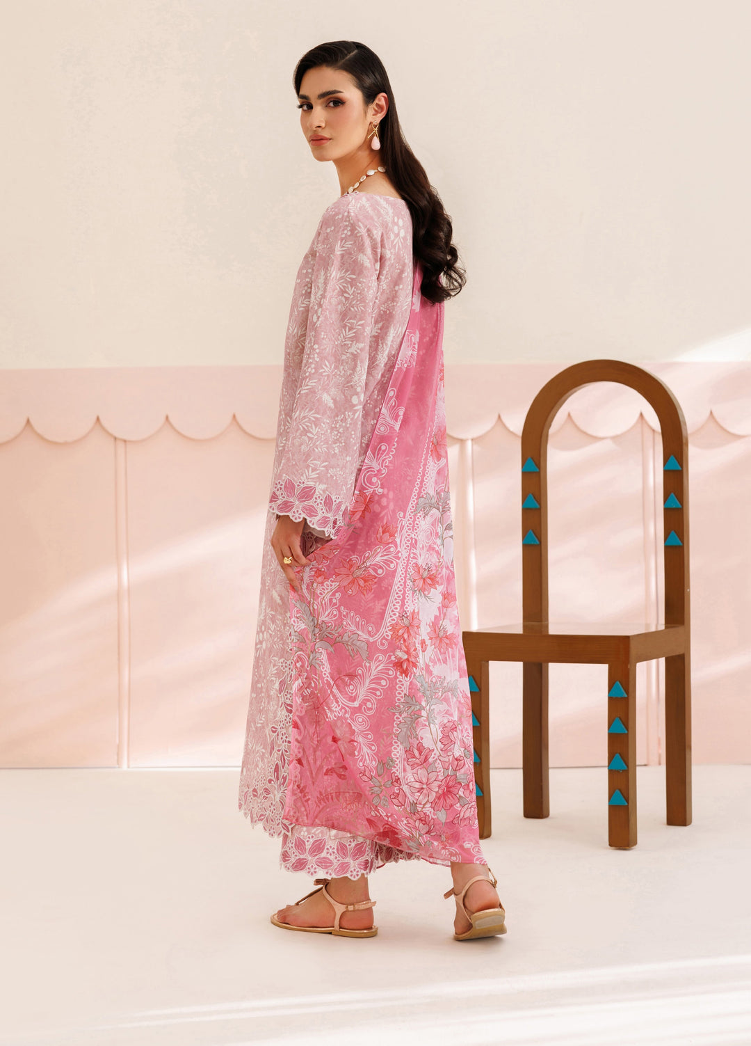 Azzal Unstitched Printed and Embroidered Lawn 3 Piece Suit AZL26UPL AZL-147 - Summer Collection