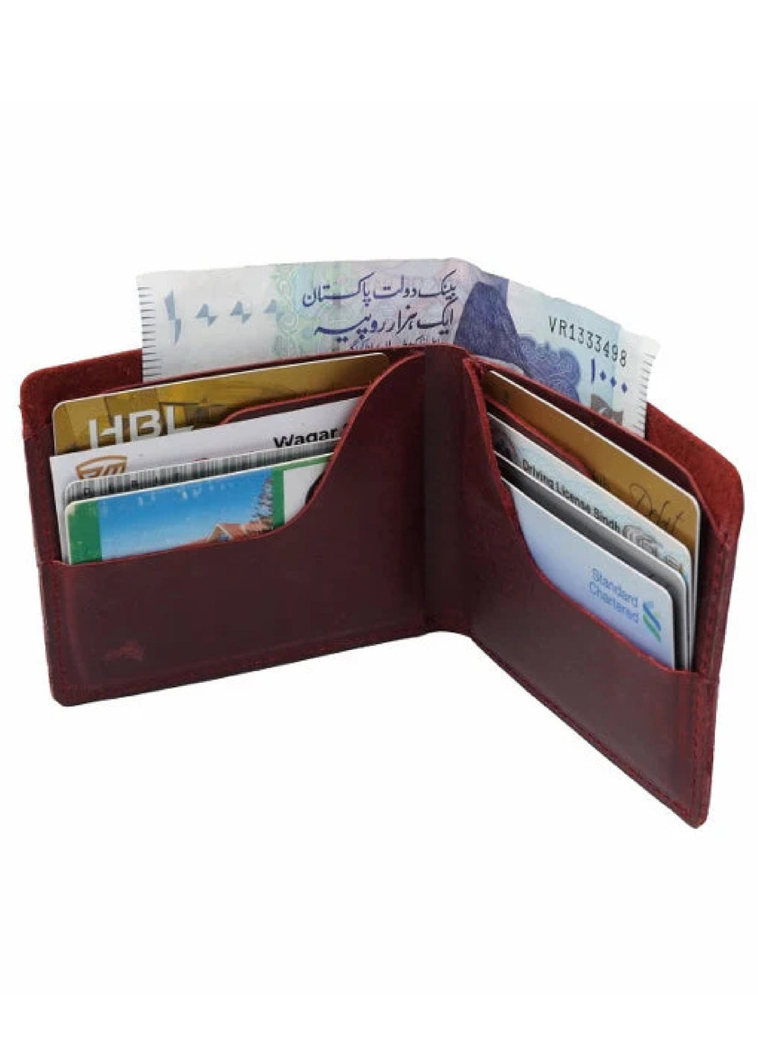 Vintage by Jild Mens Genuine Vintage Leather Wallet-CRIMSON RED S2 - Wallets Collection