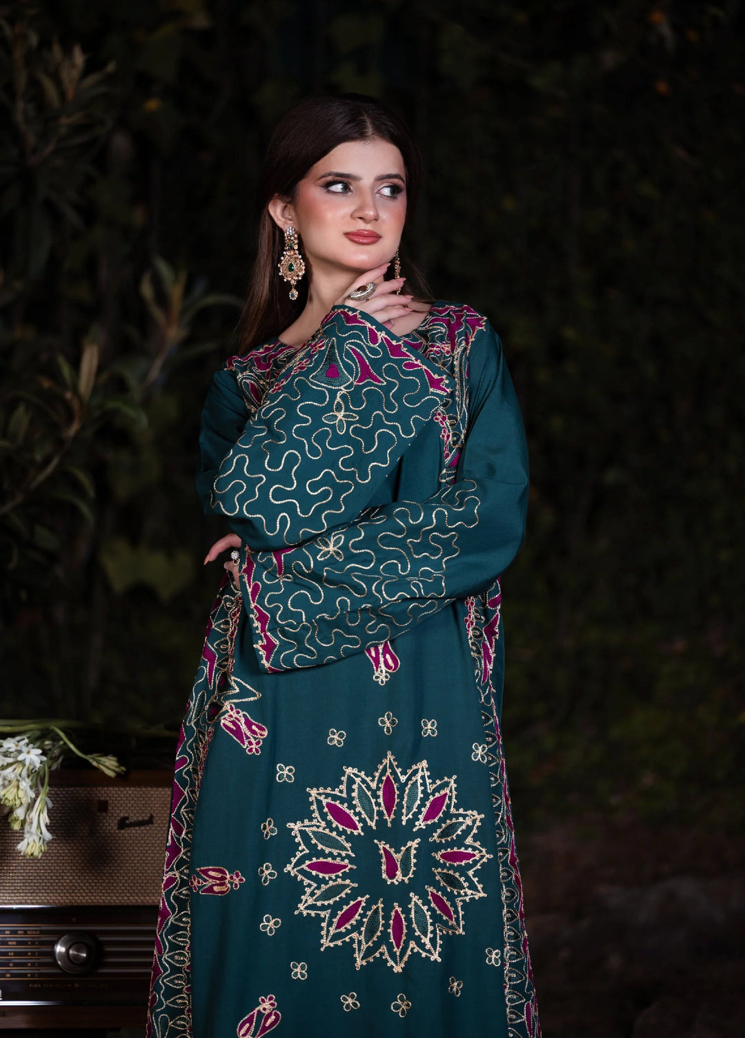 Sitaray by Reezas Women Pret Silk Embroidered 2 Piece Bahaar - Festive Collection